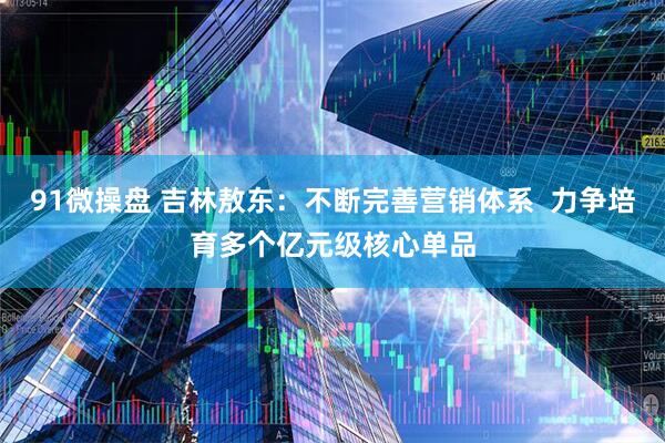 91微操盘 吉林敖东：不断完善营销体系  力争培育多个亿元级核心单品